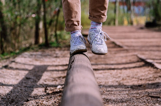 Person walking comfortably in shoes without heel blisters