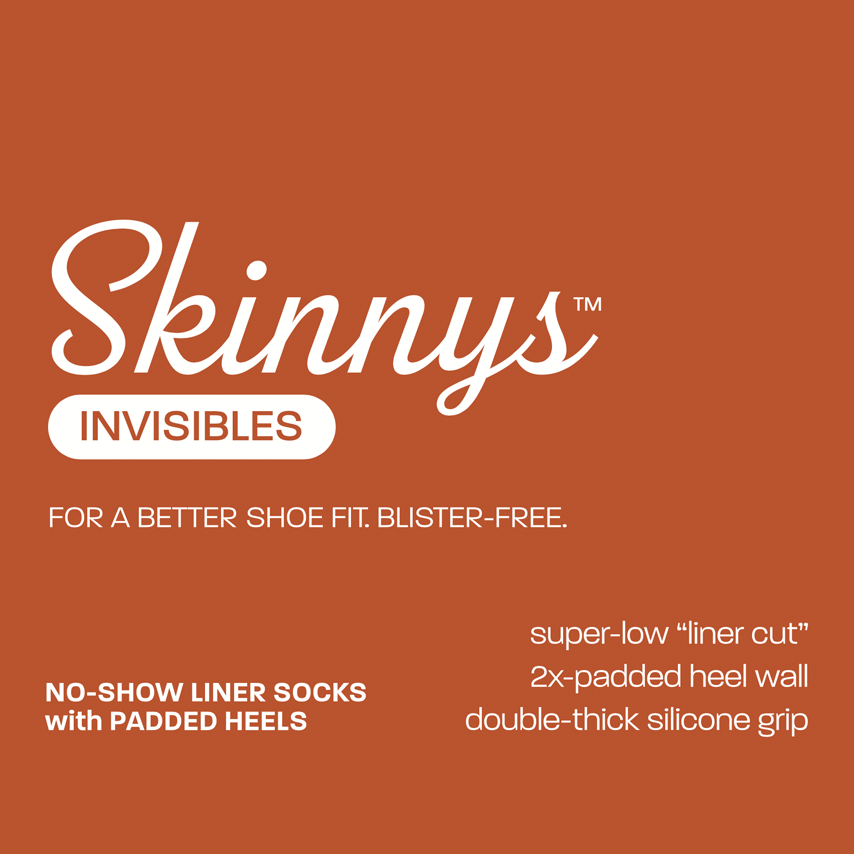 Skinnys Invisibles || Extra-Thick No-Show Liner Socks || 3 pack